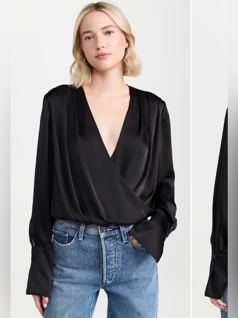 Favorite Daughter The Date Blouse Thong Bodysuit | Size L